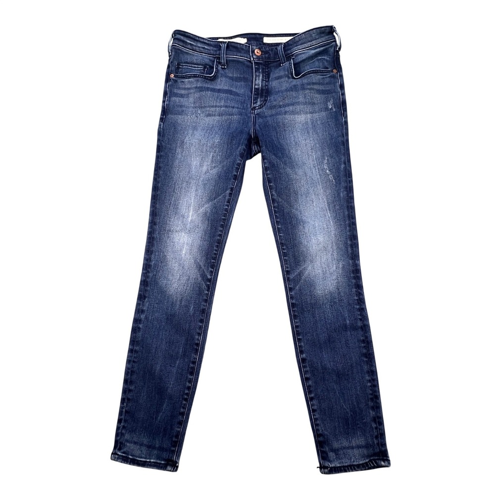 Pilcro and the Letterpress Blue High-Rise Skinny Anthropologie Jeans Women 29